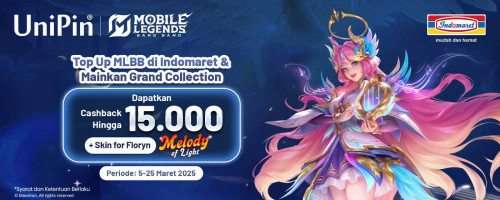 Top Up MLBB Bayar di Indomaret dan Mainkan Grand Collection, dapatkan Bonus hingga 15.000 UniPin Credits dan Skin for Floryn!